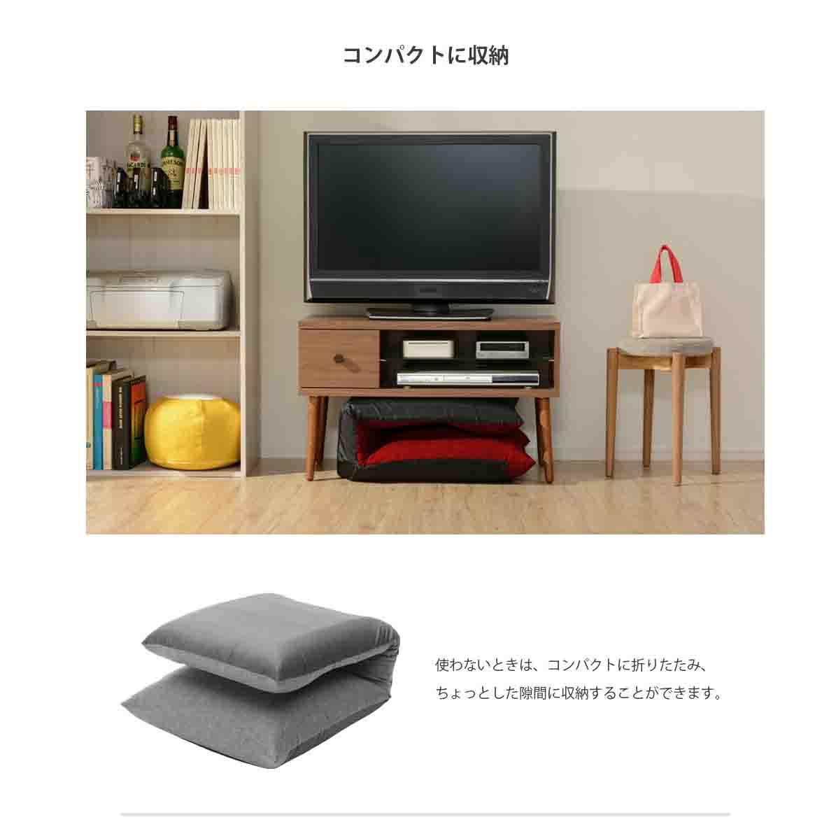 Japanese-made Head Reclining P Coil Floor Chair NECK Task Red