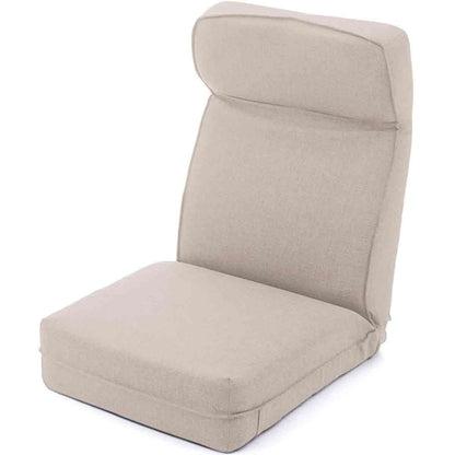 Made in Japan Head Reclining P Coil Floor Chair - Dalian Beige