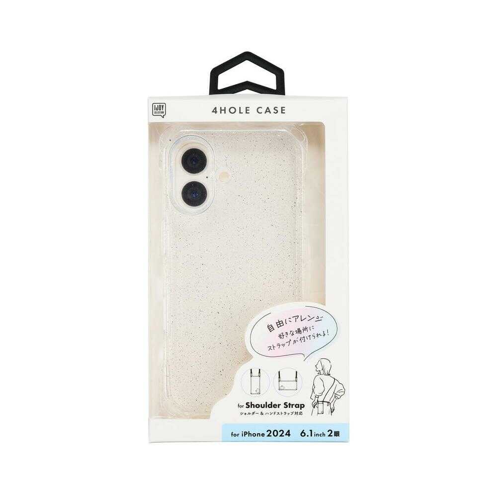 Sankrest iPhone 16 4-Hole Case Clear Glitter i38FiJS02
