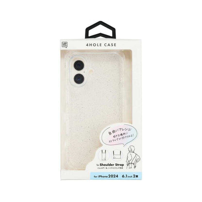 Sankrest iPhone 16 4-Hole Case Clear Glitter i38FiJS02