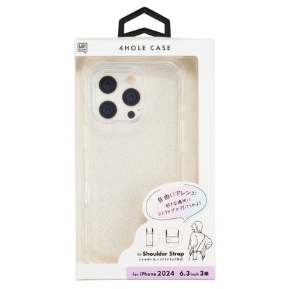 Sankcrest iPhone 16 Pro 4-Hole Case Clear Glitter i38RiJS02