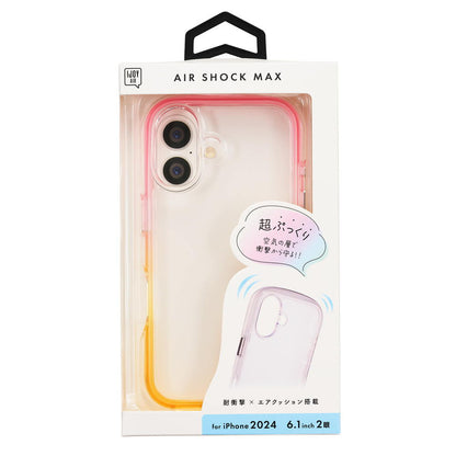 Sankrest iPhone 16 AIR SHOCK MAX Case Pink x Yellow i38FiJA02