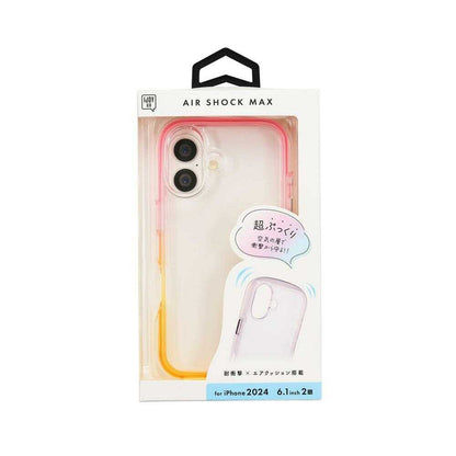Sankrest iPhone 16 AIR SHOCK MAX Case Pink x Yellow i38FiJA02