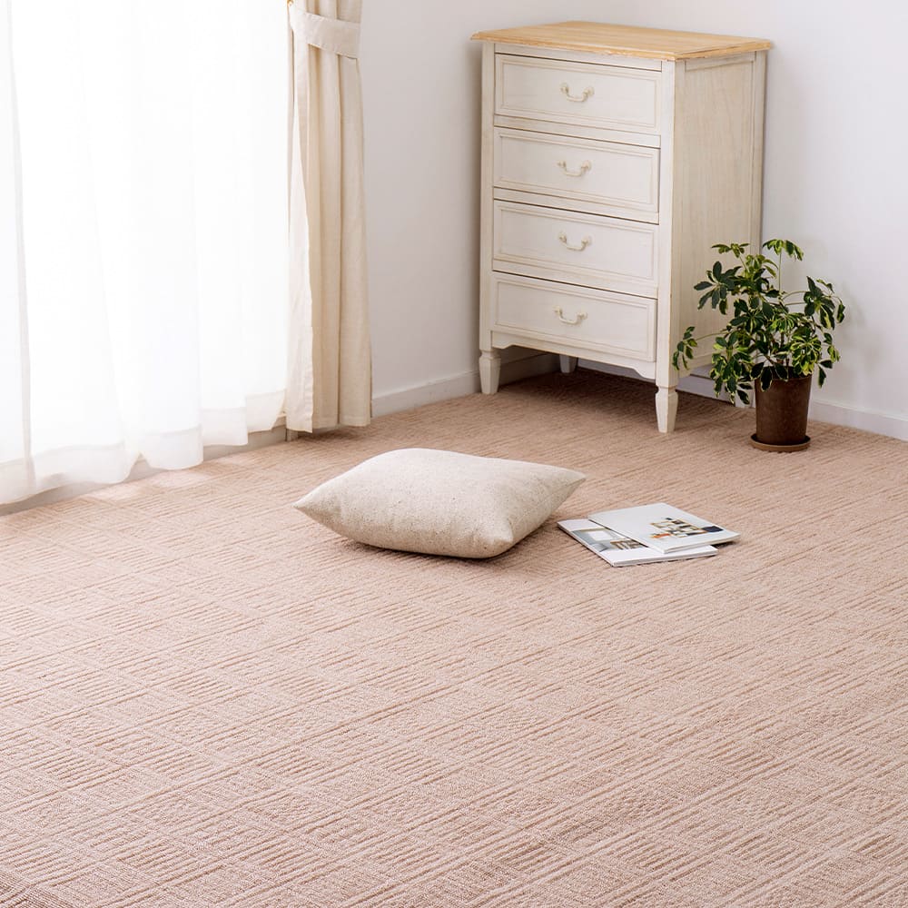 Lightweight and Easy-to-Handle Woven Carpet - Amber Beige (2 Tatami Mats)