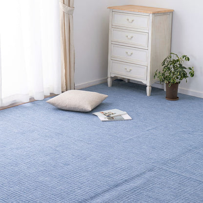 Lightweight and Easy-to-Handle Woven Carpet - Amber Blue (10 Tatami Mats)