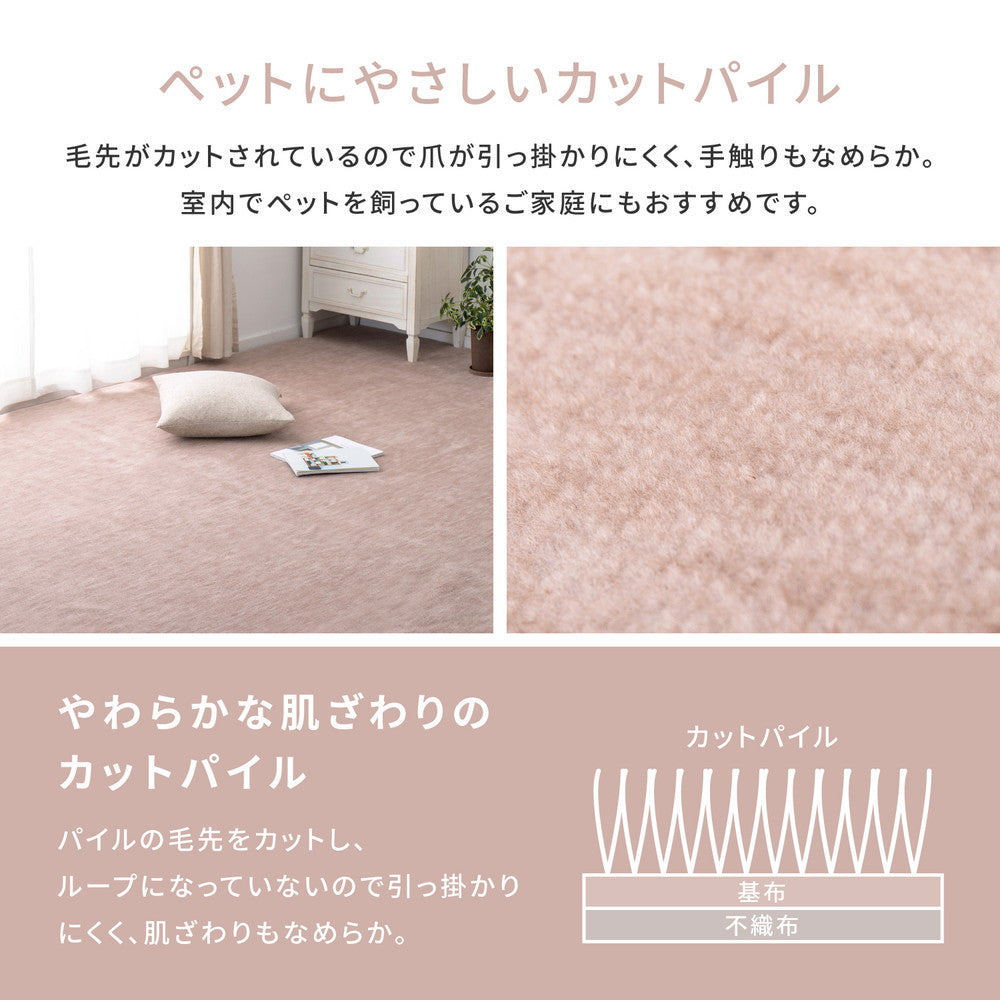 Pet-Friendly Woven Carpet Raum 176×261cm Beige