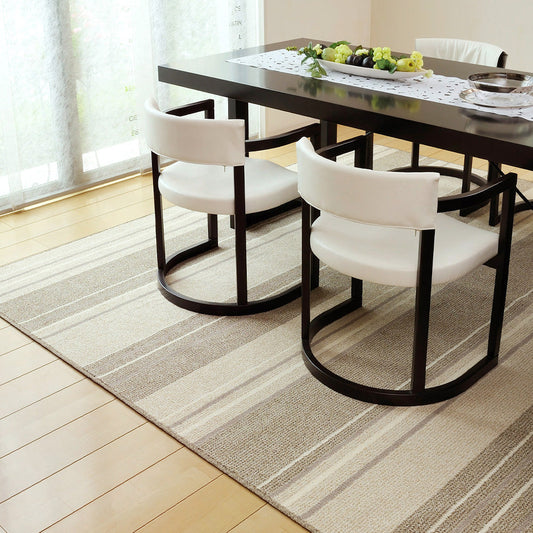 Water-Resistant Dining Rug Maji 220×250cm Ivory