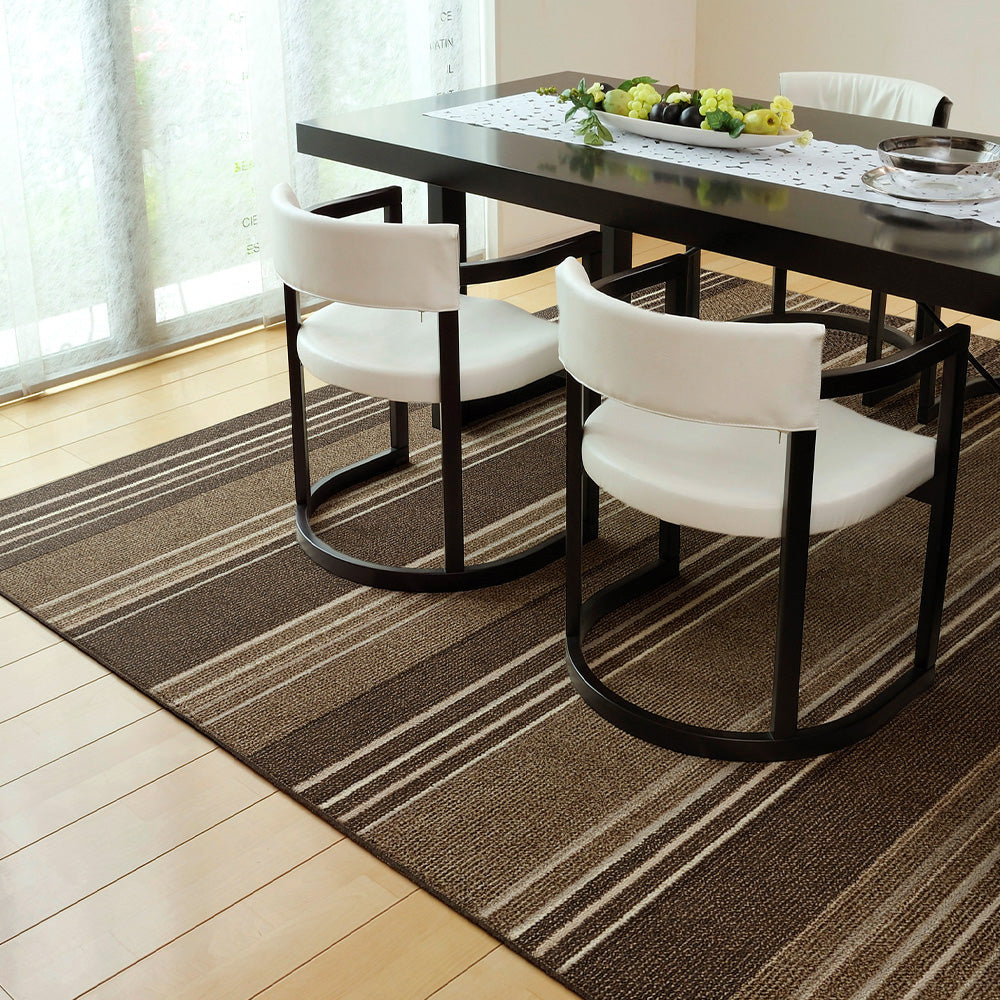 Water-Resistant Dining Rug Marge 240×330cm Brown