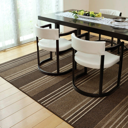 Water-Resistant Dining Rug Marge 240×330cm Brown