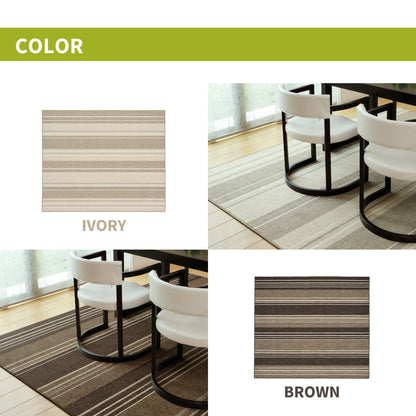 Water-Resistant Dining Rug Marge 240×330cm Brown