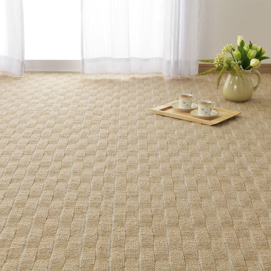 3D Woven Loop Carpet Meteor, Edo Room 2 Tatami, Beige