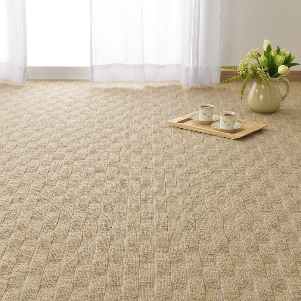 3D Woven Flat Carpet Meteor 6-Tatami Mat Beige