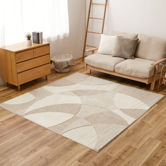 Nordic Pattern Domestic High-Function Rug Just Beige 190x190
