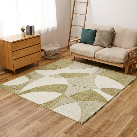 Nordic Pattern Domestic High-Function Rug Just Green 190x190