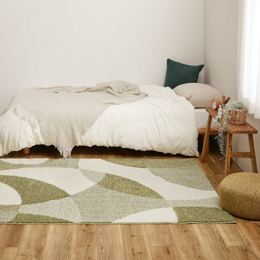Nordic Pattern Domestic High-Function Rug Just Green 130x190