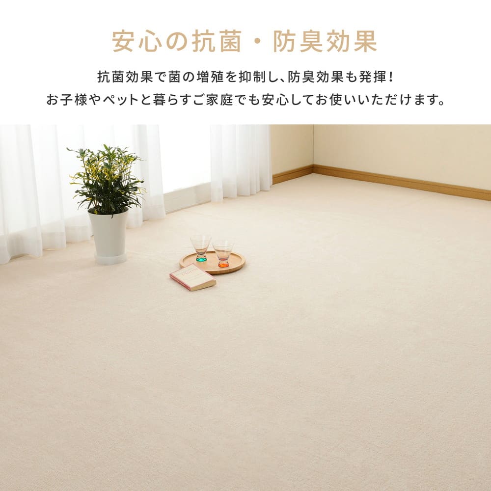Loop Pile Flat Woven Carpet Miete 10-Tatami Mat Ivory