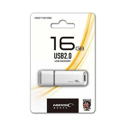HIDISC Flash Drive White Cap Style USB 2.0 16GB (1 piece)