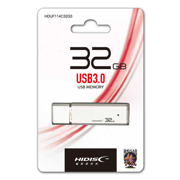 HIDISC USB 3.0 Flash Drive 32GB Silver Cap Type