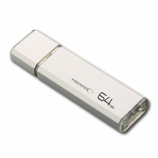 HIDISC USB 3.0 Flash Drive 64GB Silver Cap Type