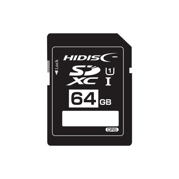 HIDISC SDXC Card 64GB with Data Recovery Service CLASS10 UHS-1 Compatible with Case (1 set)