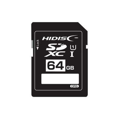 HIDISC SDXC Card 64GB with Data Recovery Service CLASS10 UHS-1 Compatible with Case (1 set)