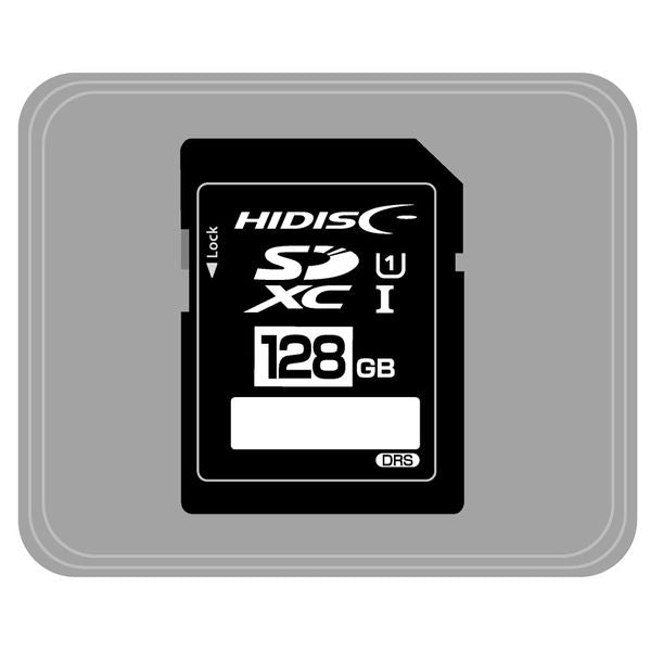 HIDISC SDXC Card 128GB with Data Recovery Service CLASS10 UHS-1 Compatible with Case (1 set)