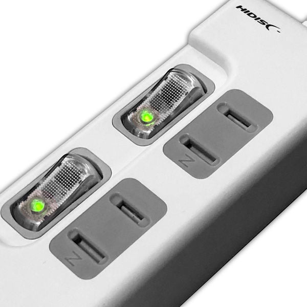 HIDISC Energy Saving Tap with 2 AC Outlets + 2 USB Ports 1.5m