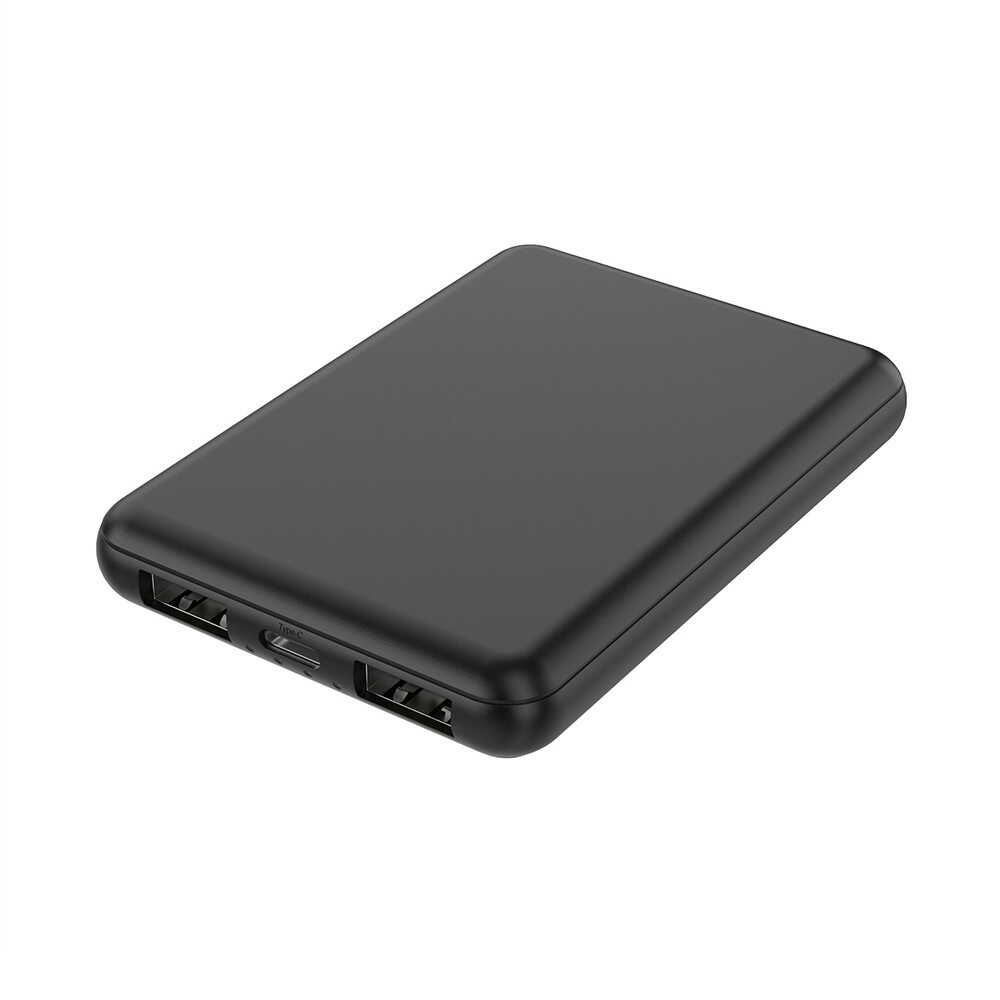HIDISC Ultra-Slim Lightweight Mobile Battery 5000mAh Black