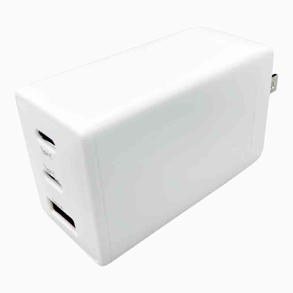 HIDISC Charger PD65W Compatible Type-C1×2 + Type-A×1 Ports