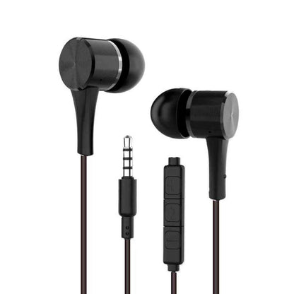 HIDISC Stereo Plug Wired Earphones Black