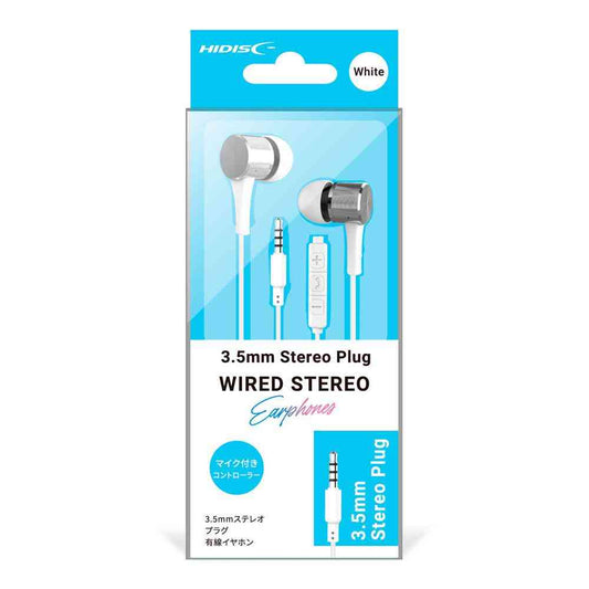 HIDISC Stereo Plug Wired Earphones White