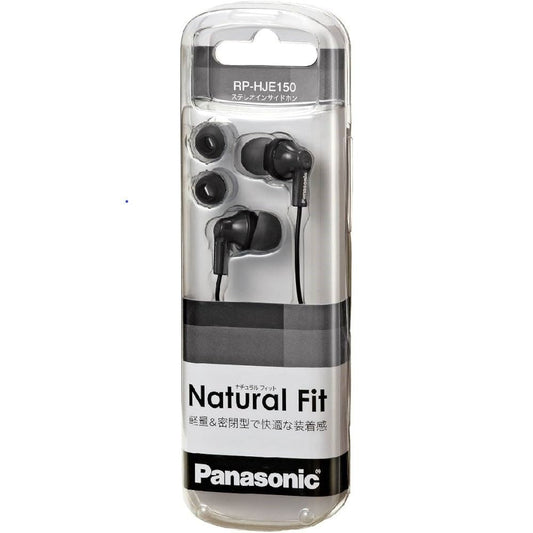 Panasonic Stereo In-Ear Headphones Black RP-HJE150-K