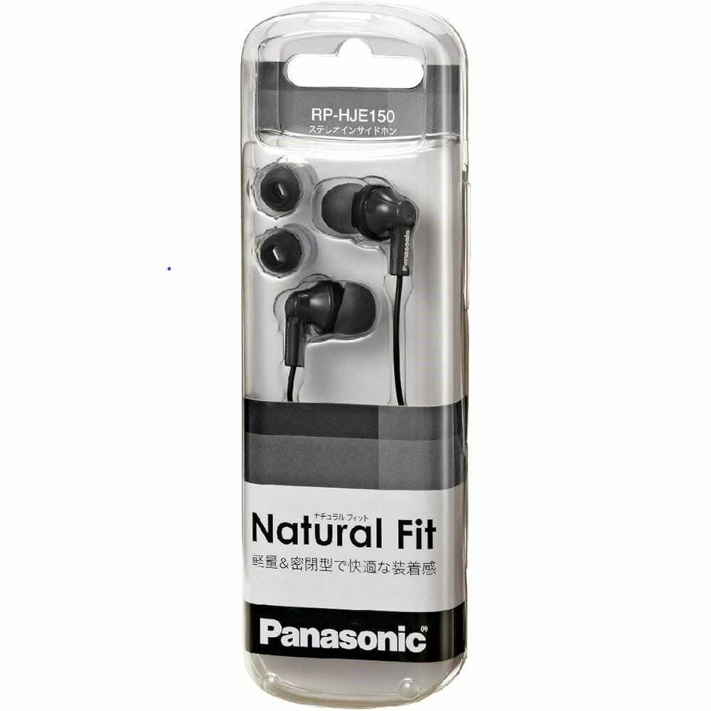 Panasonic Stereo In-Ear Headphones Black RP-HJE150-K