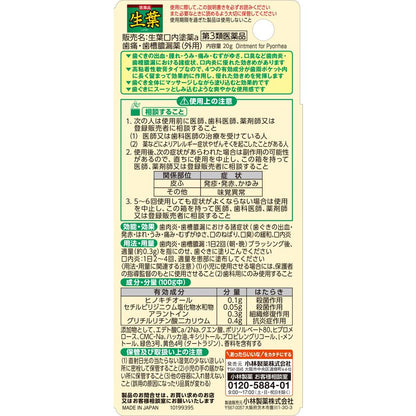 [Class 3 Medical Product] Kobayashi Pharmaceutical Namiyou Oral Gel 20g