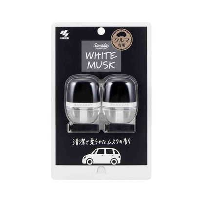 Kobayashi Pharmaceutical Sawaday Car Clip White Musk 6ml x 2