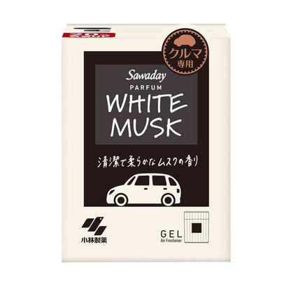 Kobayashi Pharmaceutical Sawaday Car Gel Perfume White Musk 110g
