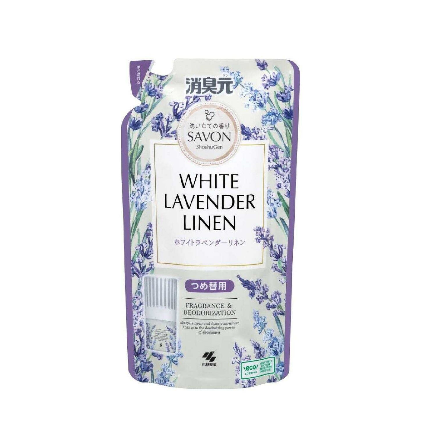 Kobayashi Pharmaceutical Deodorizer SAVON Refill White Lavender Linen 400ml