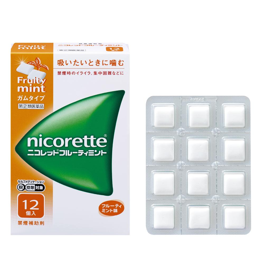 Nicorette Fruity Mint 12 Pieces (Designated Second-Class Pharmaceutical)