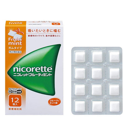 Nicorette Fruity Mint 12 Pieces (Designated Second-Class Pharmaceutical)