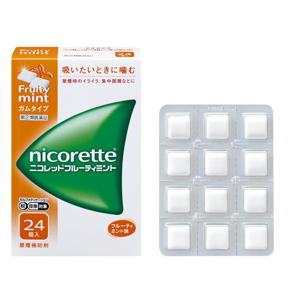 Nicorette Fruity Mint 24 Pieces