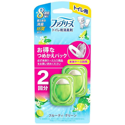 P&G Febreze Toilet Deodorizer Fruity Green Refill 6.3ml x 2