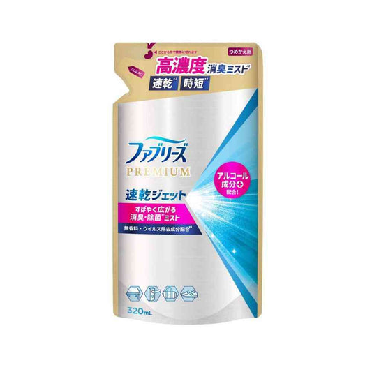 P&G Febreze Quick Dry Jet Unscented with Alcohol Refill 320mL