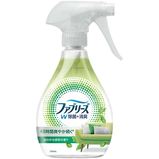 P&G Febreze W Deodorizing + Disinfecting Spray for Clothes and Fabrics, Subtle Green Tea Scent, 370ml