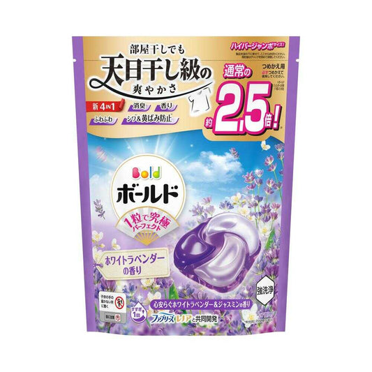 P&G Bold Gel Ball 4in1 Relaxing White Lavender & Jasmine Refill Hyper Jumbo 27 Pieces