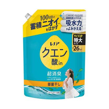 P&G Lenor Citric Acid In Ultra Deodorizing Indoor Drying Green Refill Extra Large 730ml