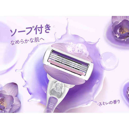 Gillette Venus Moisture Skin Violet Scent Razor + 1 Replacement Blade