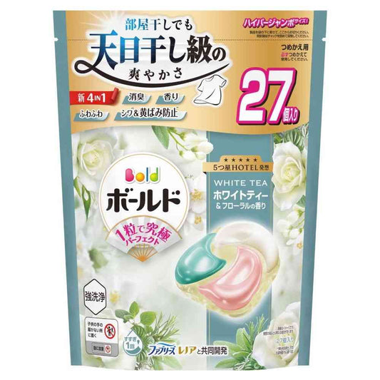 P&G Bold Gel Ball 4D White Tea & Floral Refill Hyper Jumbo 27 Pieces
