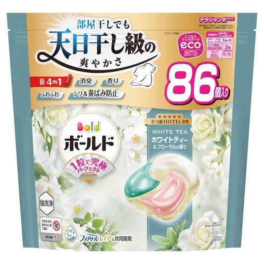 P&G Bold Gel Ball 4D Refreshing White Tea & Floral Refill Terra Jumbo 86 Pieces