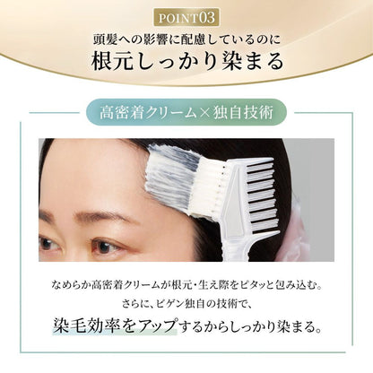 [Quasi-Drug] Hoyu Bigen Repeat Color 2N Lighter Natural Brown 1 Agent 40g + 2 Agent 40g