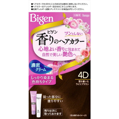 Bigen Aroma Hair Color Cream 4D Calm Light Brown 40g + 40g
